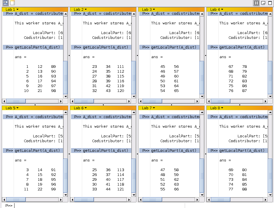 Parallel pool status indicator
